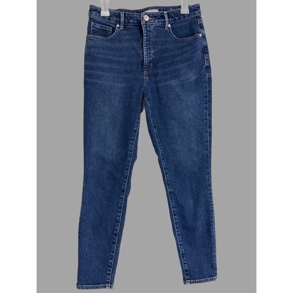 LOFT Curvy High Waist Skinny Ankle Blue Denim Jeans Womens Size 28/6 - Picture 1 of 7